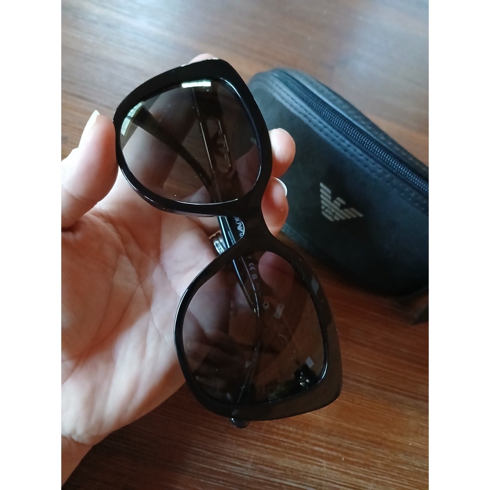 EMPORIO ARMANI EA4214U 50178G Black Polarized Women's Sunglasses damaged ZA1